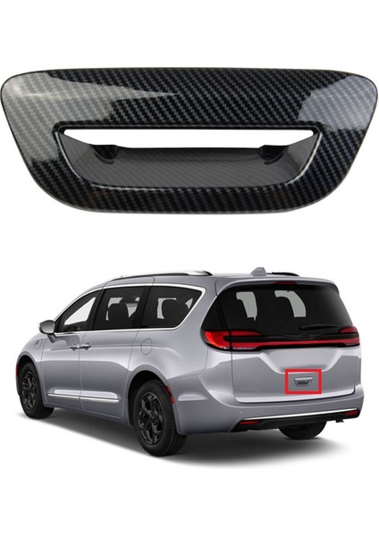 Chrysler Pacifica 2022+ Için Karbon Fiber Arka Bagaj Kapağı Kapı Tutma Kolu Dekorasyon Kapak Trim (Yurt Dışından)
