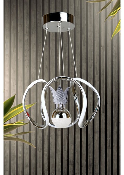 Angel Model Krom Kaplama Metal Salon Mutfak Oturma Yatak Odası Modern LED Sarkıt Avize