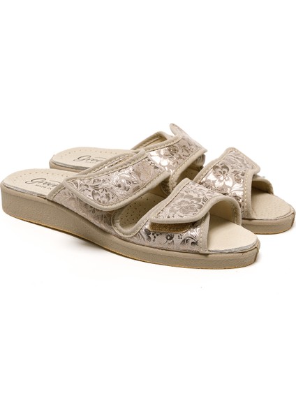 Kadın Sandalet 5688 Green Life Stretch Women's Footwear Beige modelleri