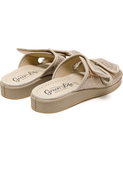 Kadın Sandalet 5688 Green Life Stretch Women's Footwear Beige indirimleri