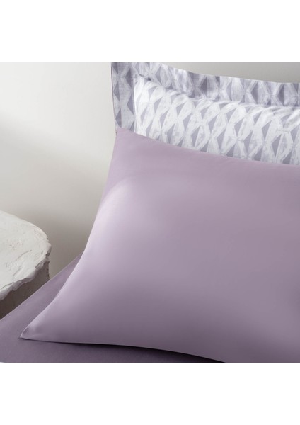 Tria Tek Kişilik Nevresim Takımı %100 Pamuk 210 Tc 83 Tel Saten Digital Baskılı Lila 160X220 cm modelleri
