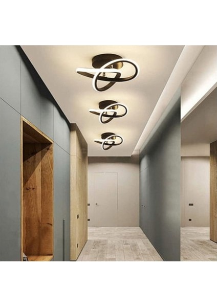 Elegance Modern Plafonyer Power LED Avize Gün Işığı - Siyah Kasa