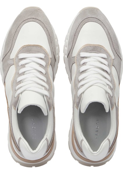 Gri Hakiki Deri Kadın Sneaker - K24I1AY67136-K56