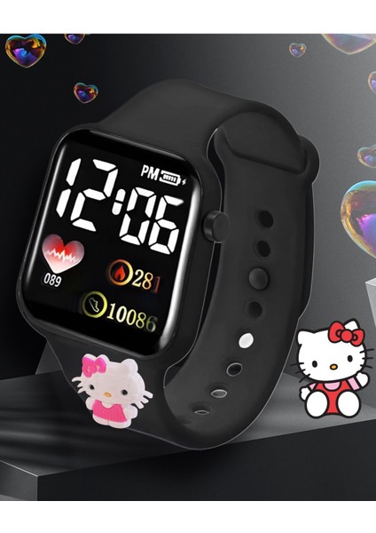 Su Geçirmez Figürlü Dijital Dokunmatik LED Ekran Işıklı Çocuk Saati