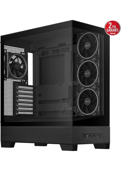 A31 PLUS TG 4x140mm ARGB FANLI midT ATX SİYAH KASA