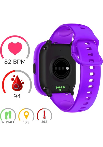 Watch 5 Plus Çocuk Akıllı Saat - Görüntülü Arama, Gps, Sos, Sağlık Takibi, Güvenli Alan Mor fiyatları