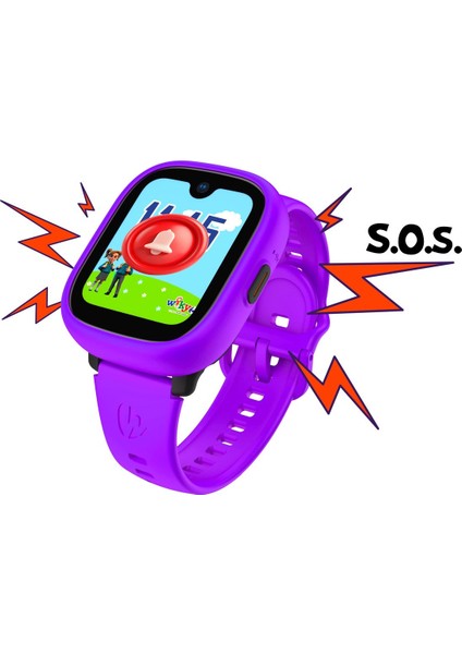 Watch 5 Plus Çocuk Akıllı Saat - Görüntülü Arama, Gps, Sos, Sağlık Takibi, Güvenli Alan Mor fırsatları