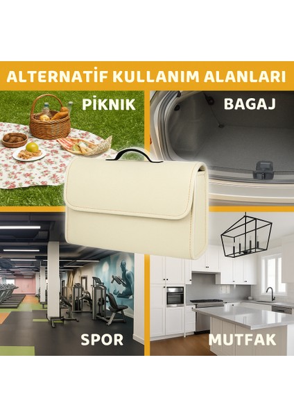 Premium Keçe Araç Bagaj Organizeri Suya Dayanıklı Pratik Taşınabilir Katlanabilir Seyahat Çantası Araç Içi Düzenleme Kutusu fırsatları