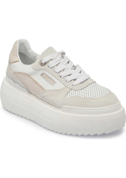 Beyaz Hakiki Deri Kadın Sneaker - K24I1AY67134-A26