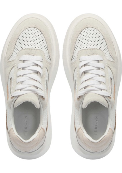 Beyaz Hakiki Deri Kadın Sneaker - K24I1AY67134-A26 indirimleri