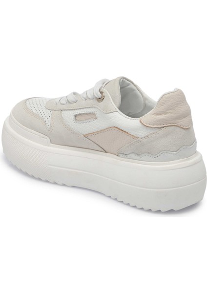 Beyaz Hakiki Deri Kadın Sneaker - K24I1AY67134-A26