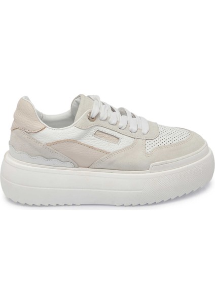 Beyaz Hakiki Deri Kadın Sneaker - K24I1AY67134-A26
