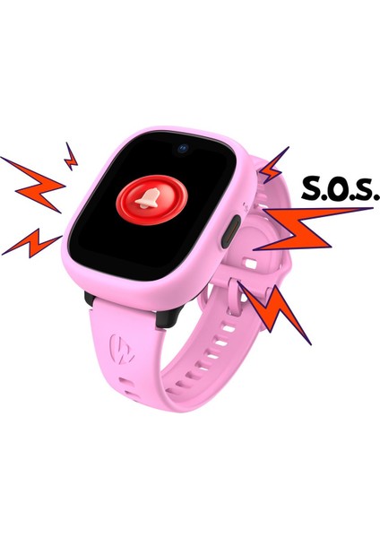 Watch 5 Plus Akıllı Çocuk Saati - Görüntülü Arama, Gps, Sos, Sağlık Takibi, Güvenli Alan Pembe fiyatları