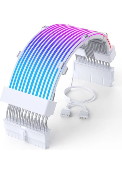 A-Rgb Sleeved Kablo Set Rgb Uzatma Kablo ( 1X24 Pin Anakart + 2x8 Pin Ekran Kartı )