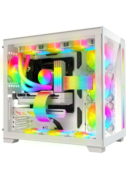 A-Rgb Sleeved Kablo Set Rgb Uzatma Kablo ( 1X24 Pin Anakart + 2x8 Pin Ekran Kartı )