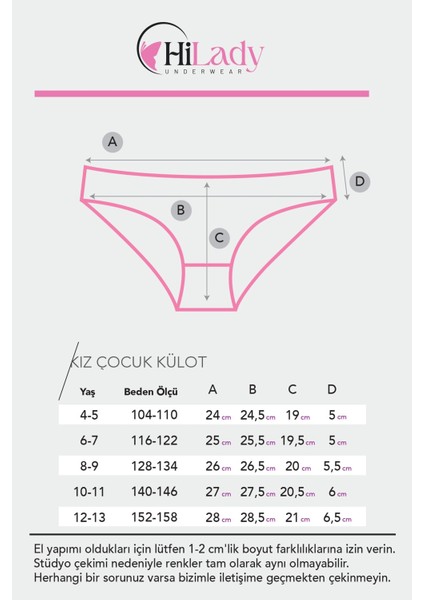 Çocuk Külot 5'li Paket Fiyonklu Pamuklu Soft Renkler, Yumuşak Çocuk Külot