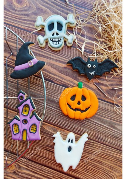 Cadılar Bayramı Şapka Balkabağı Hayalet Yarasa Ev Iskelet Kurabiye Kalıbı Halloween Kabak modelleri