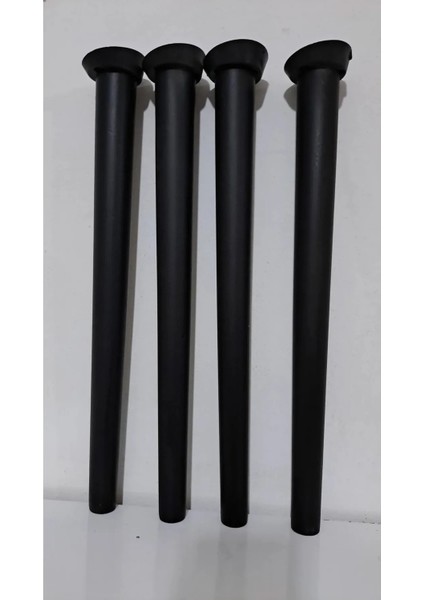 38 cm Mat Siyah Konik Ayak 4 Adet