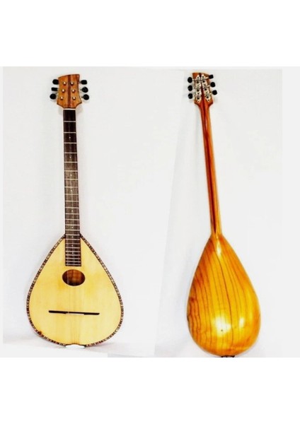 Uzun Sap Akçaağaç Balkan Tambura Saz Bağlama, Acoustic Balkan Tambura Musical Instrument Bl2