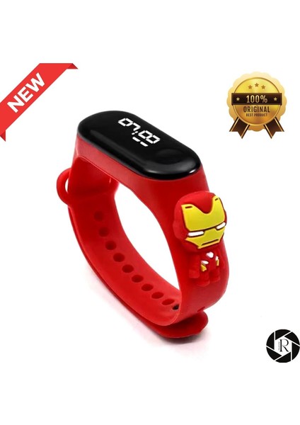 Figürlü Dijital LED Çocuk Saati Dokunmatik Ekranlı Su Geçirmez
