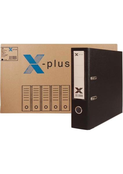 X-Plus Plastik Klasör Geniş 25 Adet - Siyah