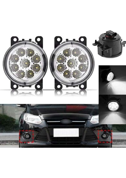 2 Adet Araba Sis Lambaları Aydınlatma Ford Explorer Transit Focus Honda Crosstour Cr-V Nissan Suzuki Renault Peu 990E0-65J36-000/4F9Z-15200-AA/33900-STK-A11 (Yurt Dışından)