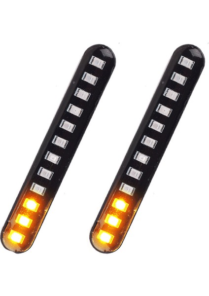 Adet Araba Motosiklet Akan Su Kuyruk Fren Lambaları 12 LED Dönüş Sinyalleri Şerit 3528SMD Plaka Işığı Flaşör Dur Titreşimsiz (Yurt Dışından)