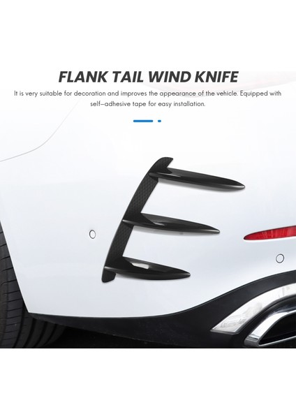 Araba Siyah Arka Tampon Spoiler Yan Kuyruk Rüzgar Bıçağı Mercedes Benz A Sınıfı Için W176 A200 A260 (Yurt Dışından) fırsatları