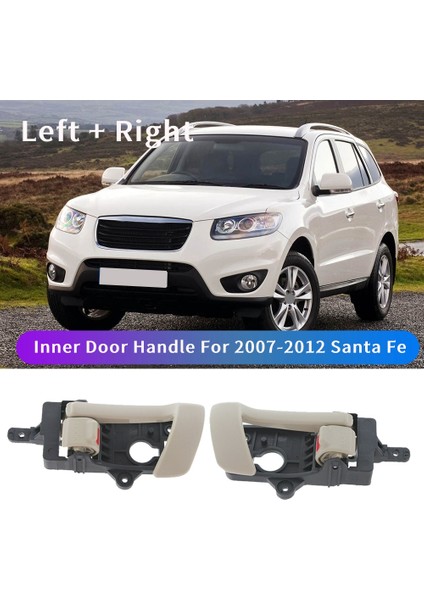 2007-2012 Hyundai Santa Fe 82610-2B010 Sürücü Tarafı Için Bej Ön Veya Arka Sol Taraf Iç Kapı Kolu (Yurt Dışından)