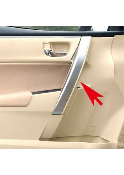 Toyota Corolla Levın 2014-2018 Için Araba Sol Ön Iç Kapı Kolu Araba Kapısı Iç Kol Dayama Kapağı Bej Gümüş (Yurt Dışından)