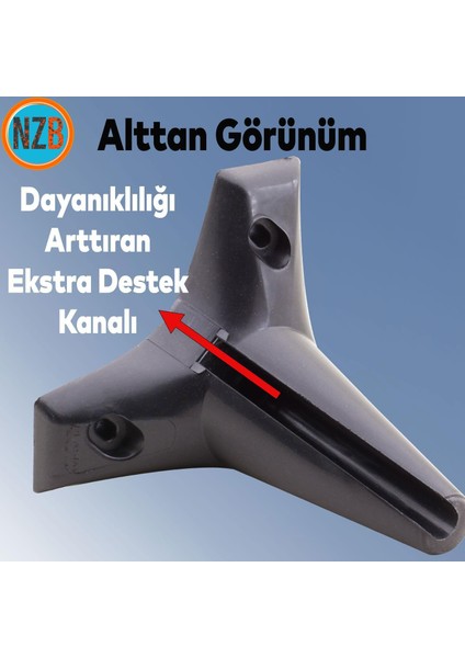 Mobilya Tv Ünitesi Çekyat Koltuk Kanepe Baza Destek Ayağı Ayakları 12 cm Siyah M8 6'lı Set fırsatları