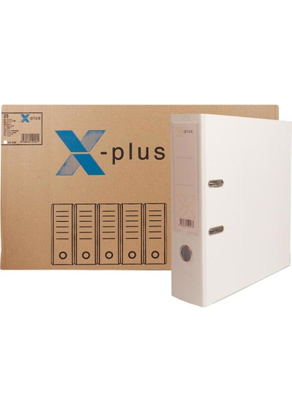 X-Plus Plastik Klasör Geniş 25 Adet - Beyaz
