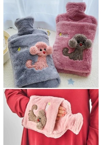 Köpek Tasarımlı Peluş Model Sıcak Su Torbası