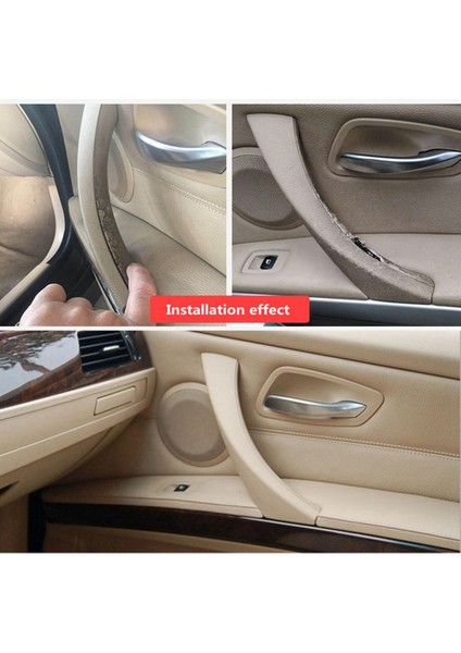 Araba Sağ Iç Kapı Çekme Kolu Kapak Trim Değiştirme Için-Bmw 3 Serisi E90 E91 E92 2004-2012 Siyah (Yurt Dışından)