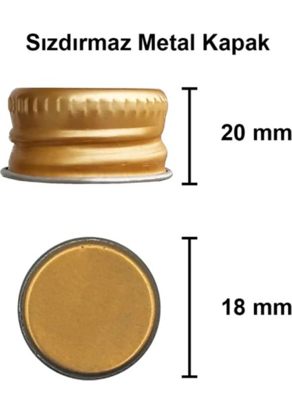 50 ml Şeffaf Cam Şişe Gold Kapak, 6'lı Kolonya ve Koku Seti, Beyaz modelleri