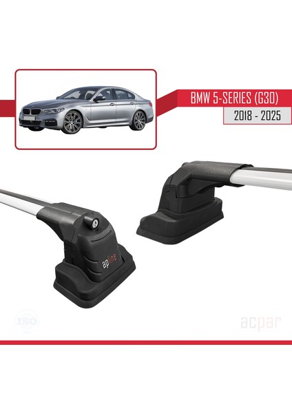 Bmw 5 Serisi (G30) 2018-2025 Arası ile Uyumlu Ace-3 Ara Atkı Tavan Barı Gri 2 Adet modelleri
