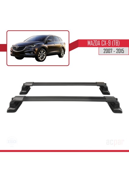 Mazda Cx-9 (Tb) 2007-2015 Arası ile Uyumlu Ace-3 Ara Atkı Tavan Barı Siyah 2 Adet fırsatları