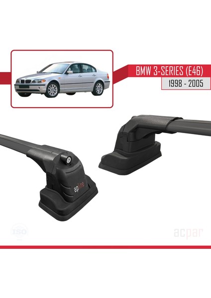 Bmw 3 Serisi (E46) 1998-2005 Arası ile Uyumlu Ace-3 Ara Atkı Tavan Barı Siyah 2 Adet modelleri