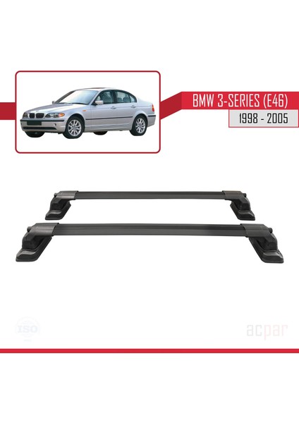 Bmw 3 Serisi (E46) 1998-2005 Arası ile Uyumlu Ace-3 Ara Atkı Tavan Barı Siyah 2 Adet fırsatları
