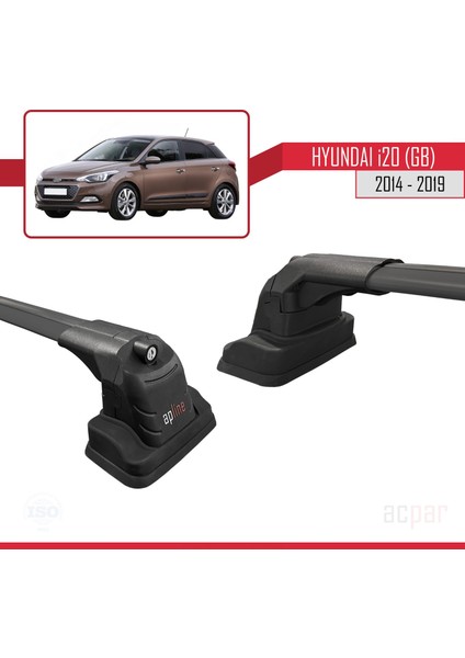Hyundai I20 (Gb) 2014-2019 Arası ile Uyumlu Ace-3 Ara Atkı Tavan Barı Siyah 2 Adet modelleri