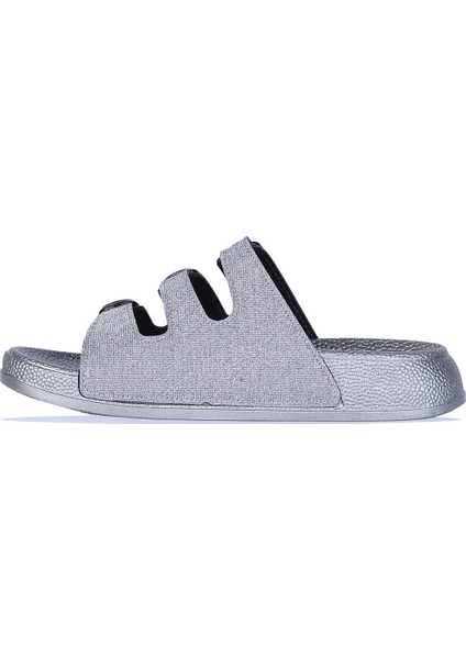 3 Tokalı Simli Kadın Düz Terlik fiyatları