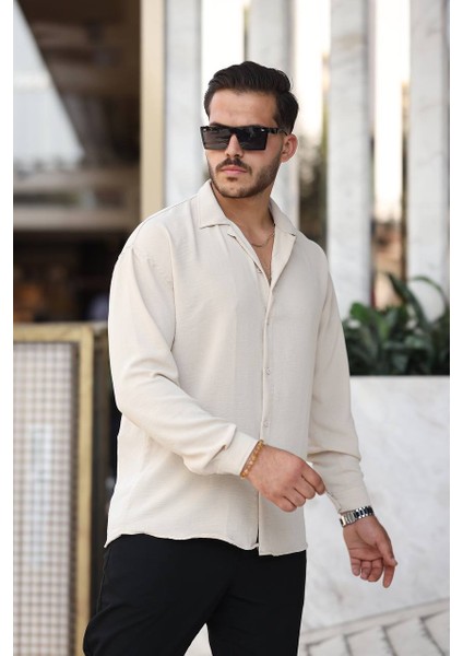 Erkek Rahat Kesim Dokulu Oversize Salaş Aerobin Gömlek fiyatları