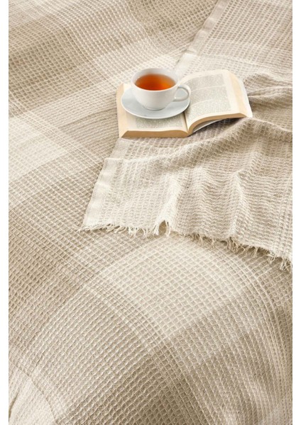 Bej Ekose Gunes Model - Çift Kişilik Pike 200X230