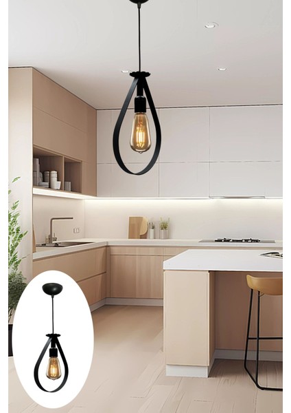 Drop Damla Sarkıt Avize Modern Ferforje Retro Ofis Cafe Bar Otel Restaurant Mutfak Tavan Lamba Tekl