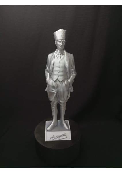 Starlab3dstudios Mustafa Kemal Atatürk Büstü (Gümüş Renk) (22CM)