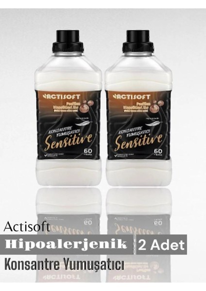 Yumuşatıcı Sensitive Konsantre Hipoalarjenik 1500 ml x 2 Adet 120 Yıkama