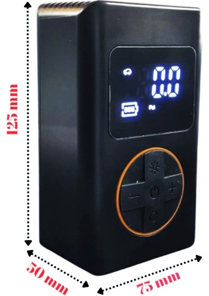 Dijital Lastik Şişirme Pompası 150 Psı 12V 2.0AH