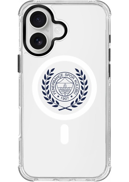 Apple iPhone 16 Uyumlu Fenerbahçe Yapraklı Arma Magsafe Lisanslı Telefon Kılıfı