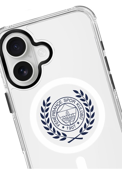 Apple iPhone 16 Uyumlu Fenerbahçe Yapraklı Arma Magsafe Lisanslı Telefon Kılıfı