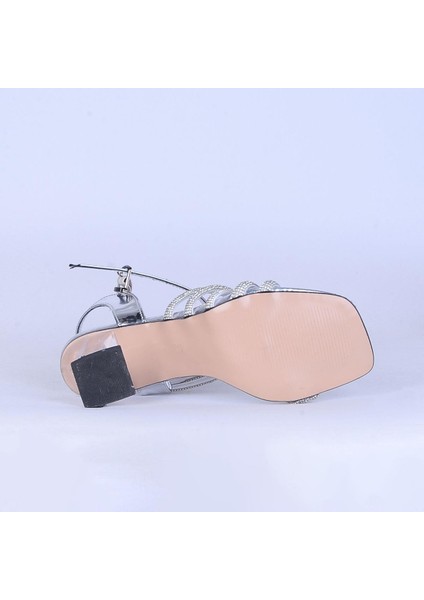 By4 Taşlı 7cm Kadın Topuklu Sandalet modelleri